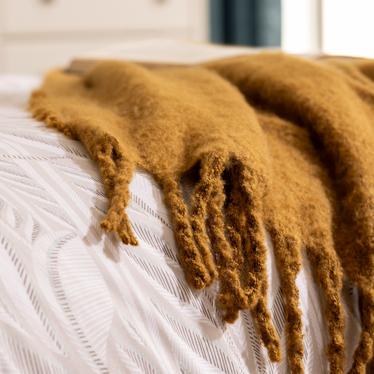 3-teiliges Bettwäscheset "Nalh" Beige, 240x220 cm Leinenbeige