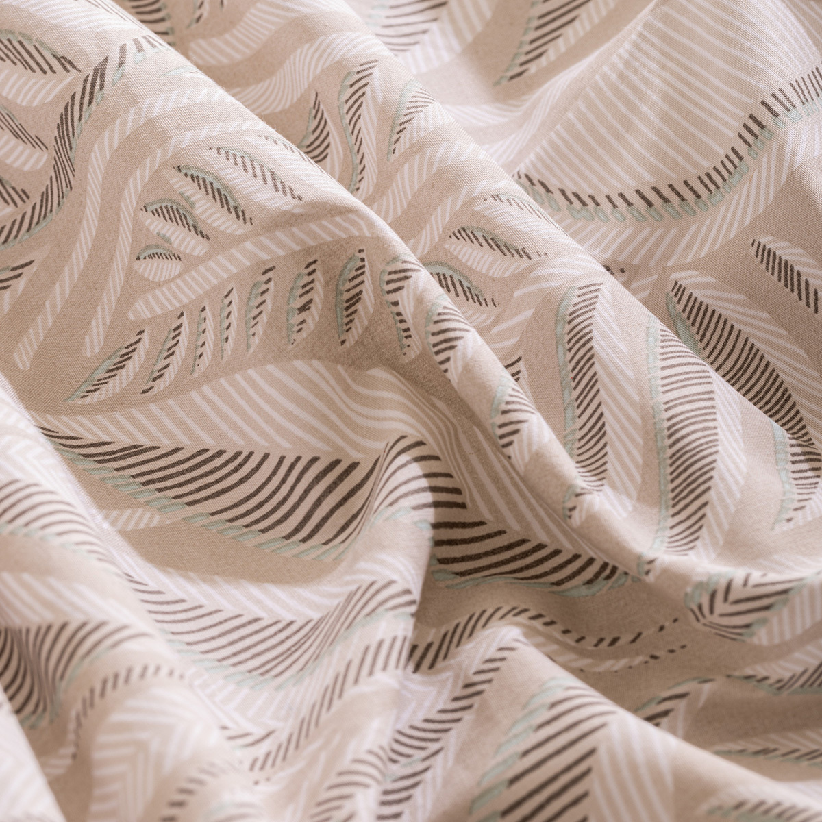 3-teiliges Bettwäscheset "Nalh" Beige, 240x220 cm Leinenbeige