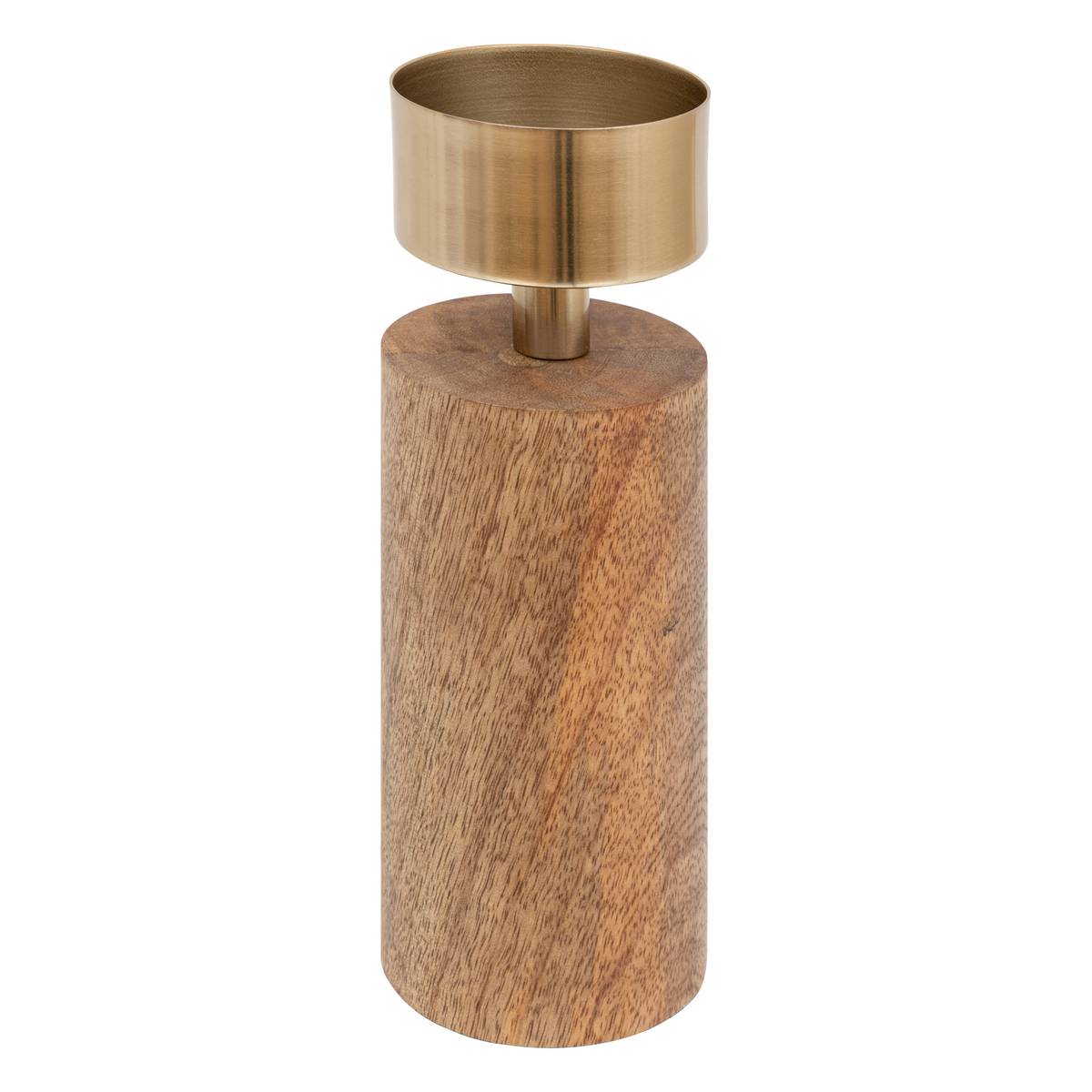 Set aus 2 Kerzenhaltern Gold, H.22 cm Braun
