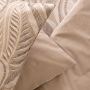 3-teiliges Bettwäscheset "Nalh" Beige, 240x220 cm Leinenbeige
