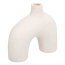 Vase Bogen "Asy" Wei&szlig;e Keramik, H.25 cm Wei&szlig;