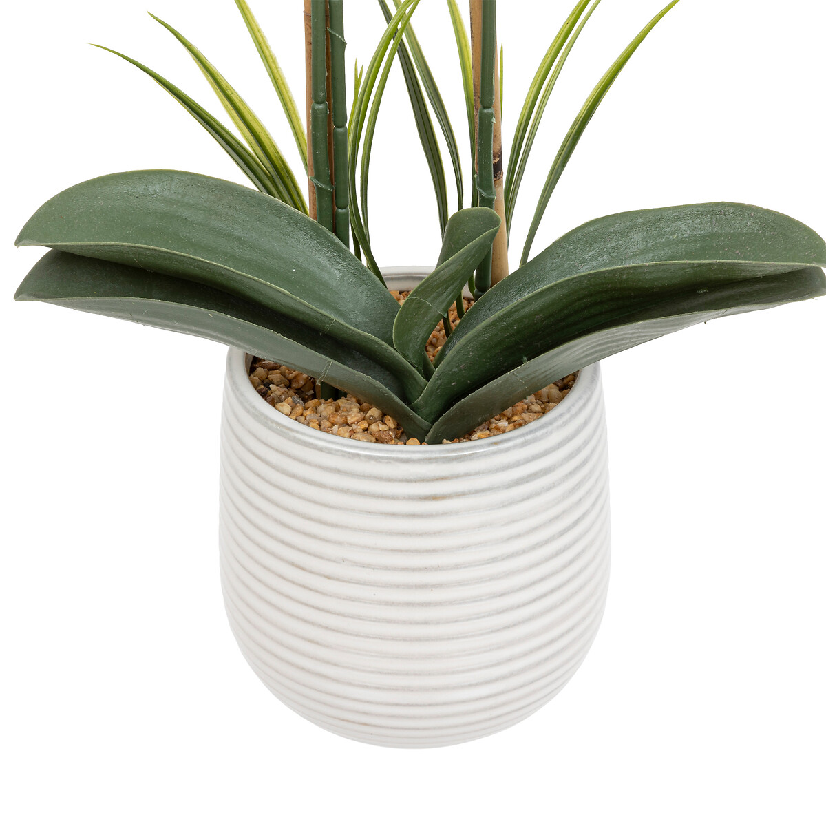 Künstliche Orchidee "Riva" Keramiktopf, H.60 cm Weiß