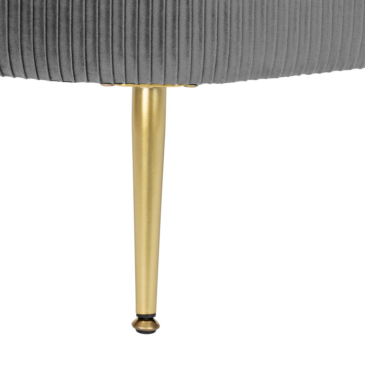 Samtbanktruhe "Solaro" Grau, 100x40 cm Grau
