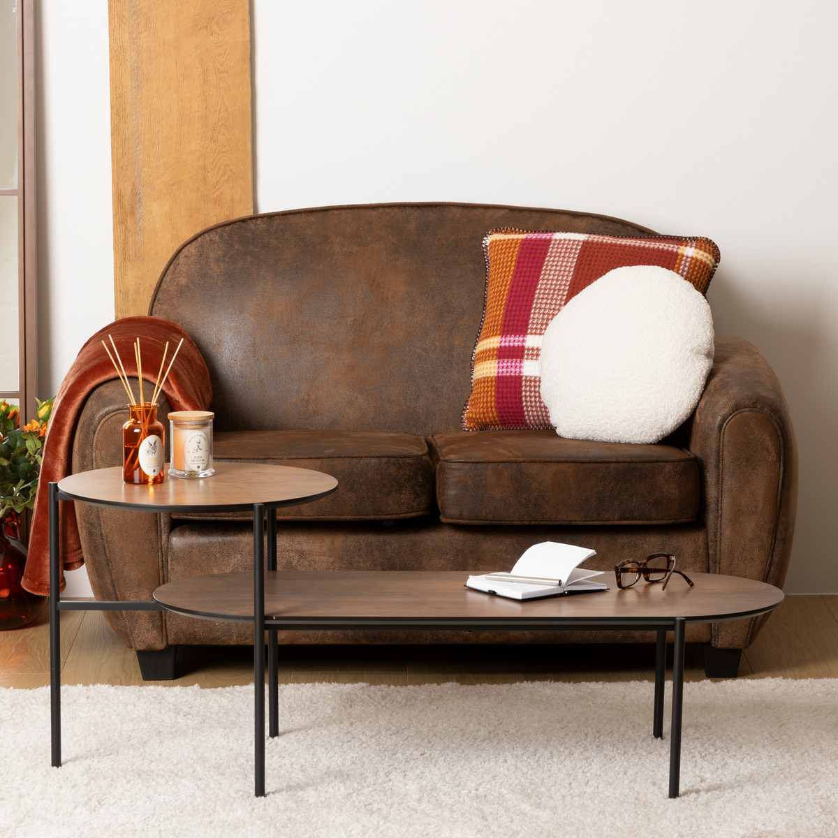 Clubsofa "Stanis" 2 Pl&auml;tze, Braun Braun