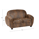 Clubsofa "Stanis" 2 Pl&auml;tze, Braun Braun