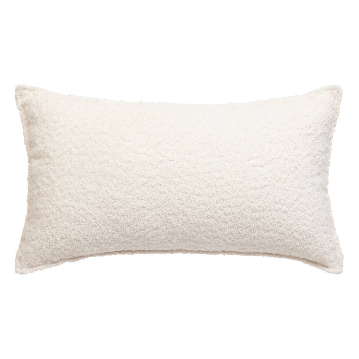 Boucle-Kissen "Soana" Elfenbeinweiß, 30x50 cm Elfenbeinweiß