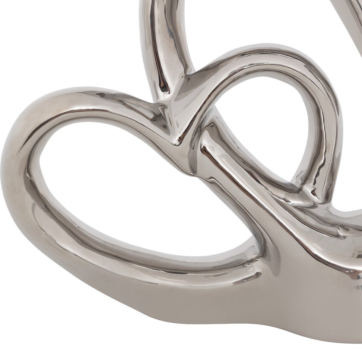 Deko zum Aufstellen Doppelherz "Safina" Silber, H.16,5 cm Silber
