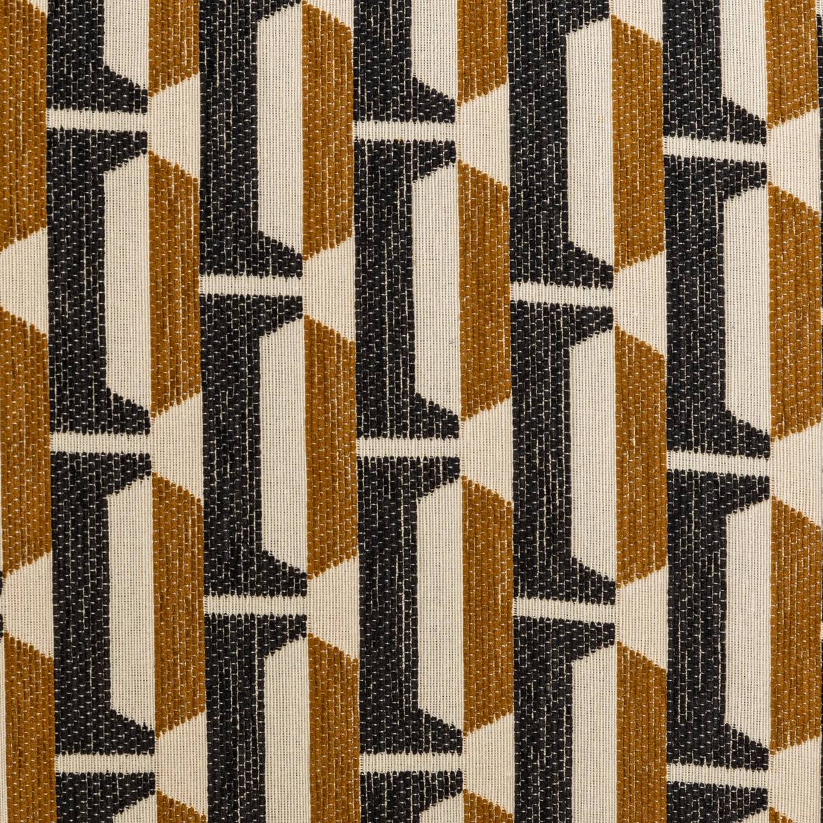 Sessel "Chiara" Beige und Schwarz Schwarz / Ocker