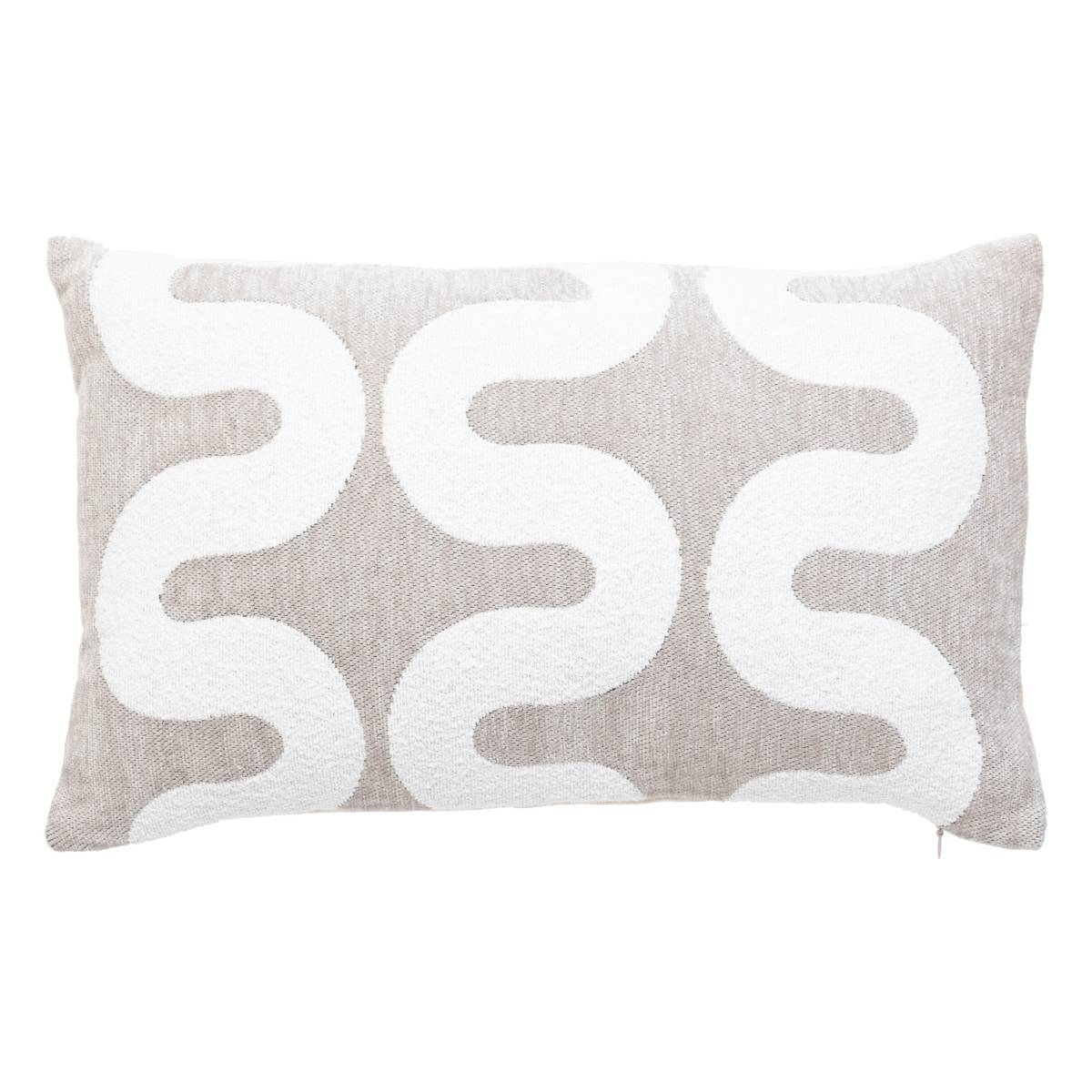 Kissenbezug "Jeni", Chenille Beige Leinen, 50x30 cm Leinenbeige