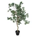 K&uuml;nstlicher Eukalyptus "Cony" Schwarzer Topf, H.127 cm Gr&uuml;n