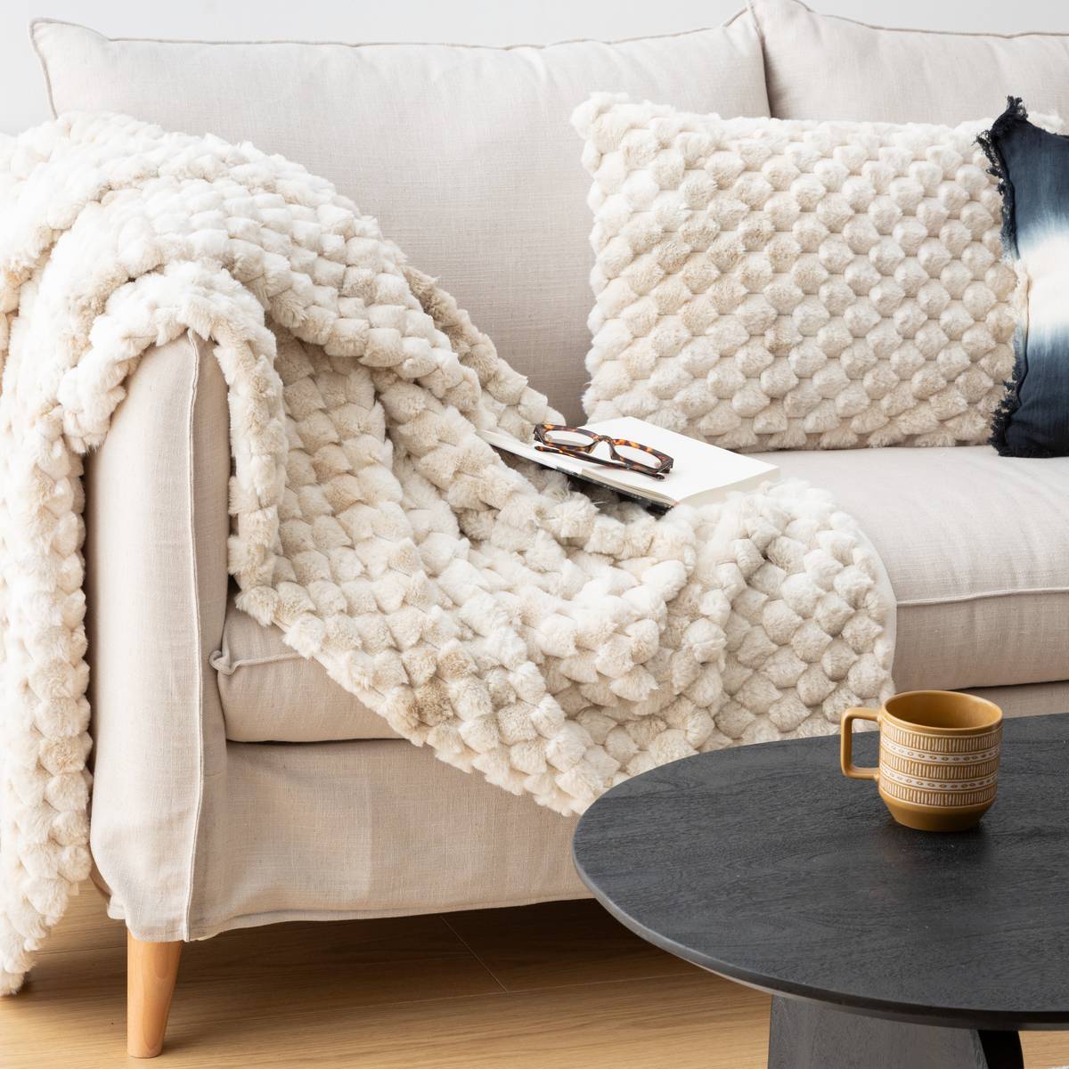 Plaid "Adriel" 160x120 cm Beige
