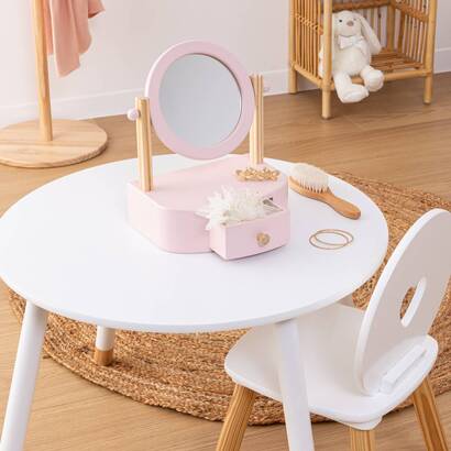 Kindertischfrisier-set "chary" rose, 22x16 cm