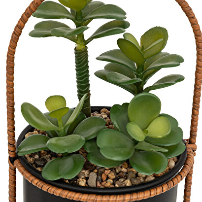 H&auml;ngende kunstpflanze "tyla" schwarzer topf, h.31 cm