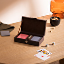 Kartenspiel-Set "Jule" Braun, 19x5 cm Braun