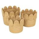 3er-Set runde Körbe "Inuit-Träume" L.22/26/29 cm Beige