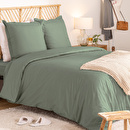3-teiliges Bettwäscheset "Landiha" Percale, Jadegrün, 240x220 cm Jade