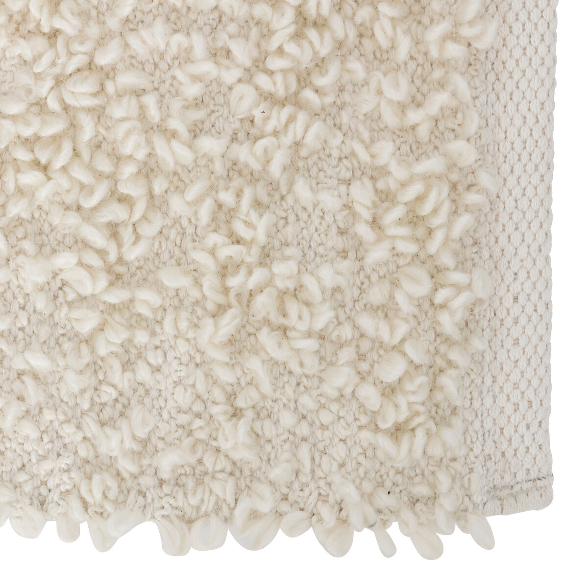 Rechteckiger Teppich "Soana" Bouclette, 60x90 cm Taupe-Grau