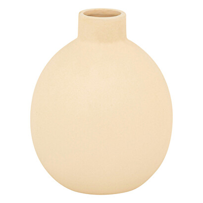 Keramikvase "rily" beige, h.18 cm