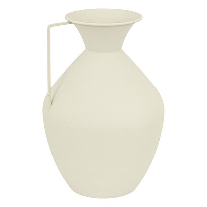 Metallvase "sylvain" wei&szlig;, h.36 cm
