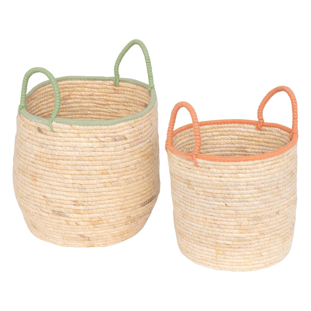 2 Körbe "Wild" Beige, H.24/26 cm Beige