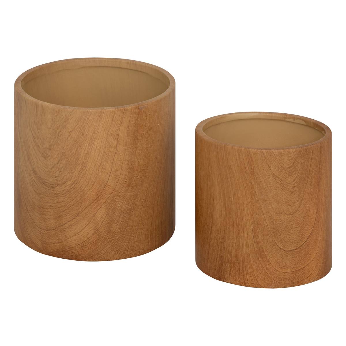 2er-Set Übertopfe "Sao" Braun, H. 13,4/11,6 cm Braun