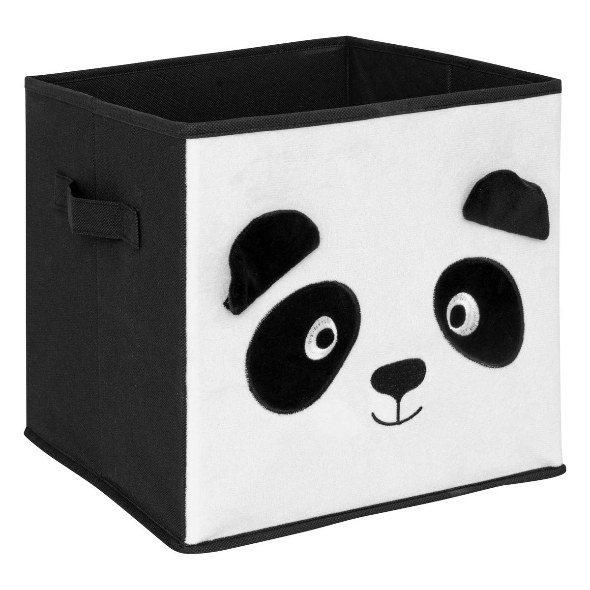Kinder-Aufbewahrungsbox Panda "Joey" Schwarz & Weiß, 29x29 cm Schwarz und weiß