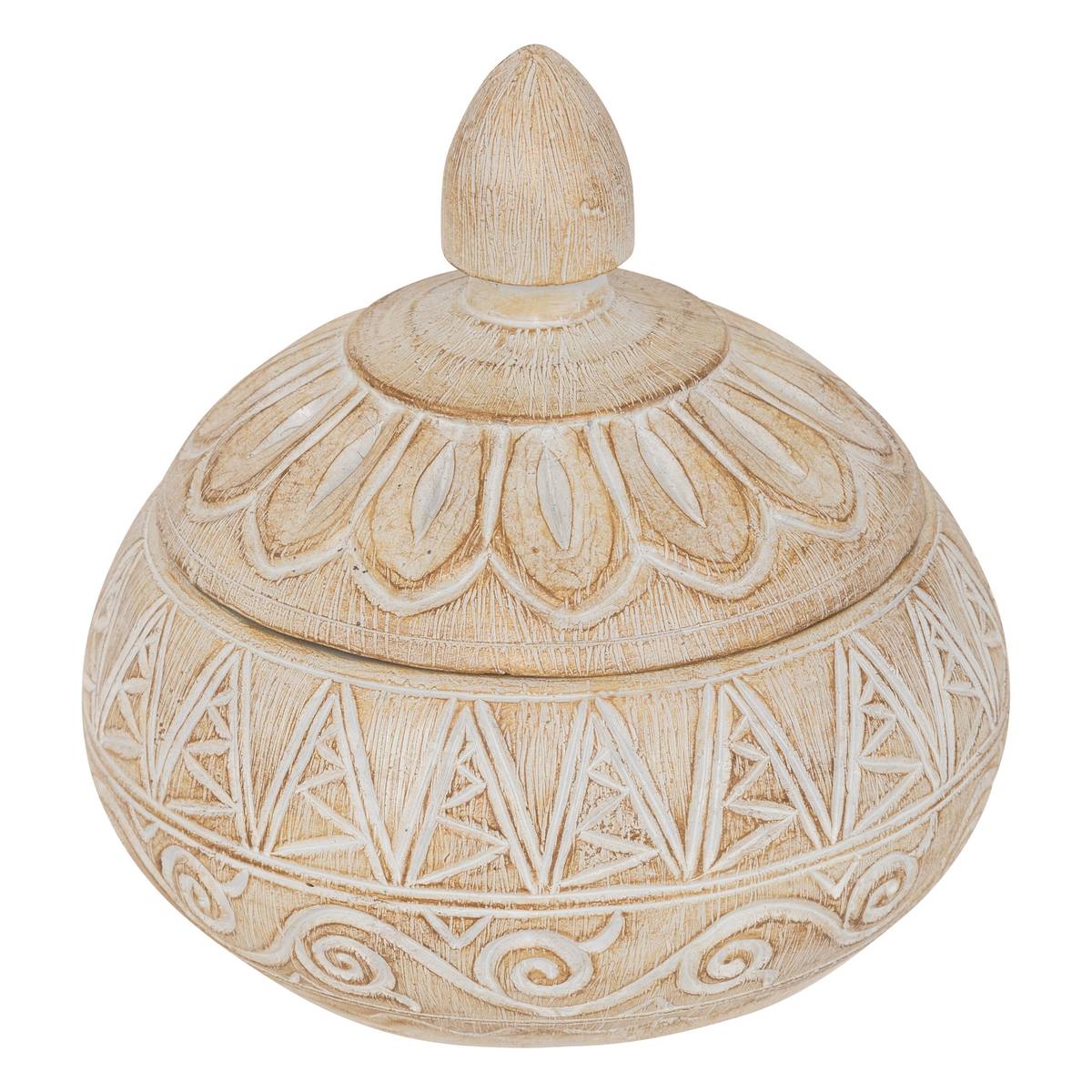 Dekobox "Oriental" Harz, Beige, 15,5x14,5 cm Beige