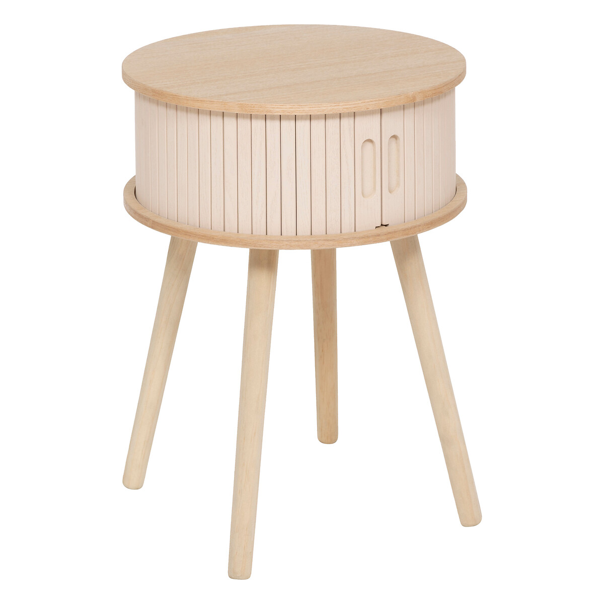 Nachttisch 2 Türen "Nysos" Creme, 54x40x40 cm Cremefarben