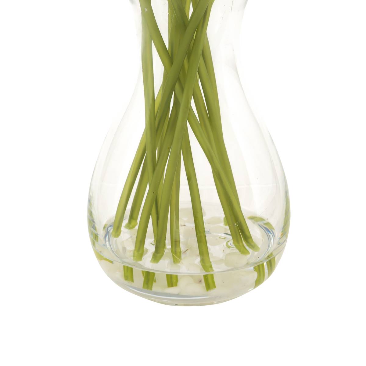 Tulpenkomposition mit Vase "Hector" Weiß, H.28,5 cm Weiß