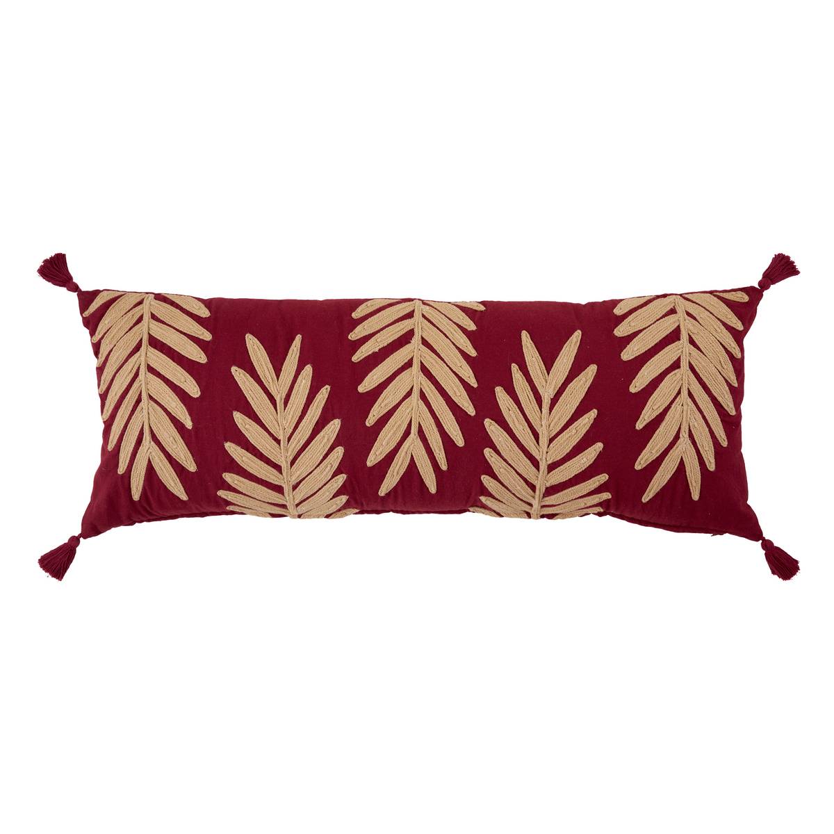 Besticktes Kissen 'Yucatan' Violett, 30x80 cm Lila