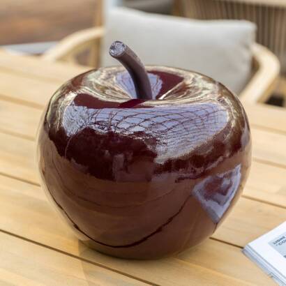 Au&szlig;endekoration zum aufstellen apfel "glossy" harz, rubinrot, d. 26 cm
