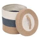 3 Körbe "Oceane" Jute, Mehrfarbig, H.18/24,5/27 cm Mehrfarbig