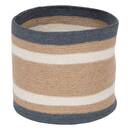 3 Körbe "Oceane" Jute, Mehrfarbig, H.18/24,5/27 cm Mehrfarbig