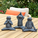 Außenfigur Frosch "Lia" Grau, H.18 cm Grau 1