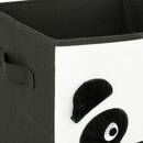 Kinder-Aufbewahrungsbox Panda "Joey" Schwarz & Weiß, 29x29 cm Schwarz und weiß