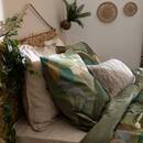 Jacquard-Kissen "Lehto" Baumwolle, Leinen, 58x38 cm Leinenbeige