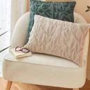 Jacquard-Kissen "Lehto" Baumwolle, Leinen, 58x38 cm Leinenbeige