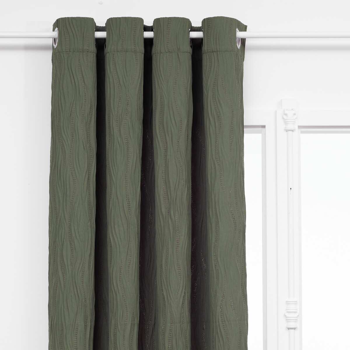Faltvorhang "Maely" Khaki Gr&uuml;n, 135x260 cm Khakigr&uuml;n