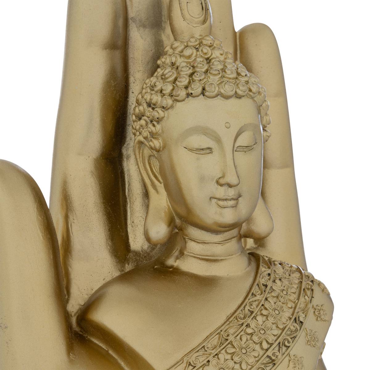 Buddha-Statue "Andy" Harz, Gold, H.18 cm Gold