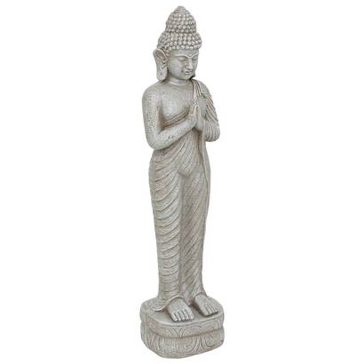 Au&szlig;enstatue buddha "sakin" grau, h.100 cm