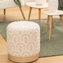 Pouf "Copas" Weiß, D.38x38 cm Weiß