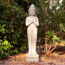 Au&szlig;enstatue Buddha "Sakin" Grau, H.100 cm Grau