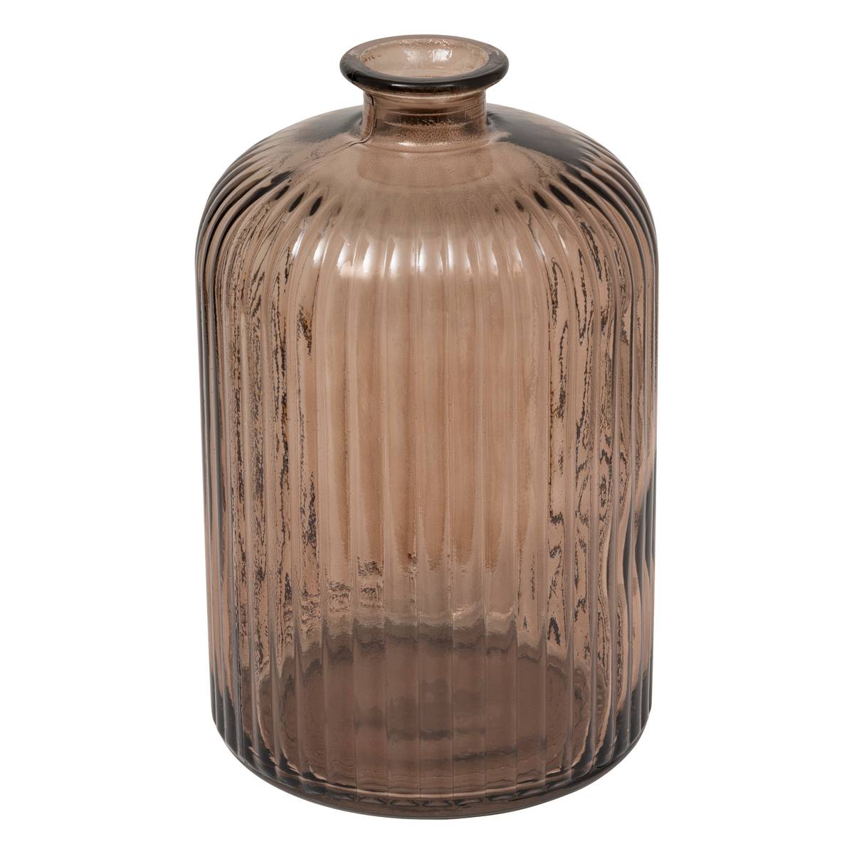 Vase "Luz" Recyceltes Glas, Braun, H. 23 cm Braun