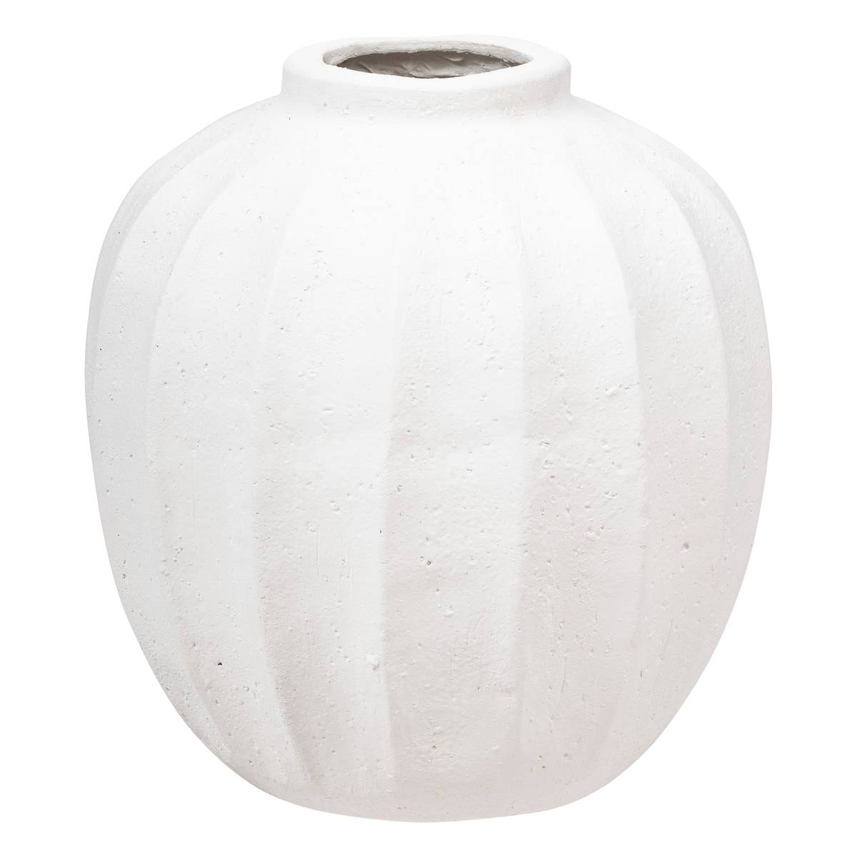 Kugelvase "Amia" Keramik, Weiß, H.28 cm Weiß