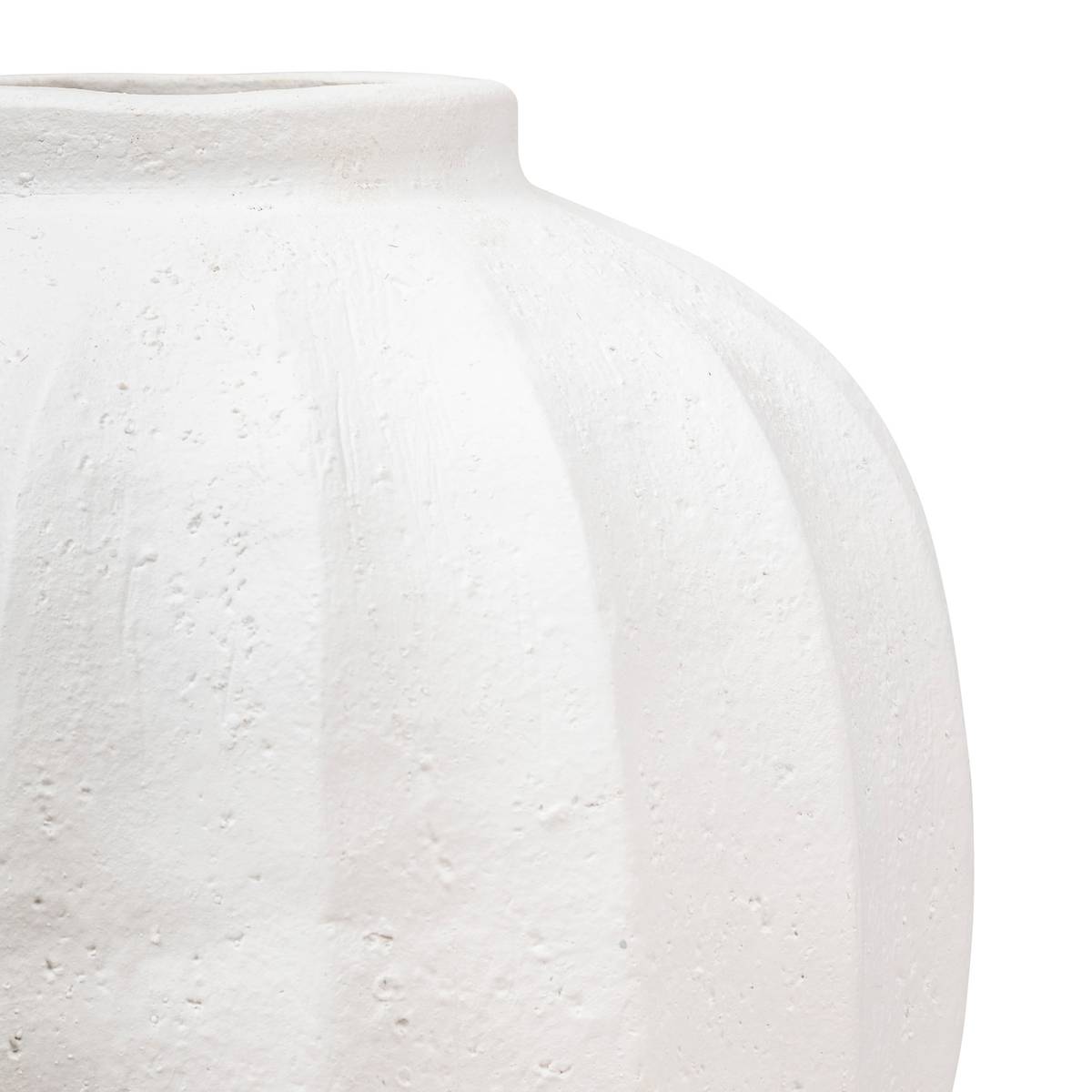 Kugelvase "Amia" Keramik, Weiß, H.28 cm Weiß