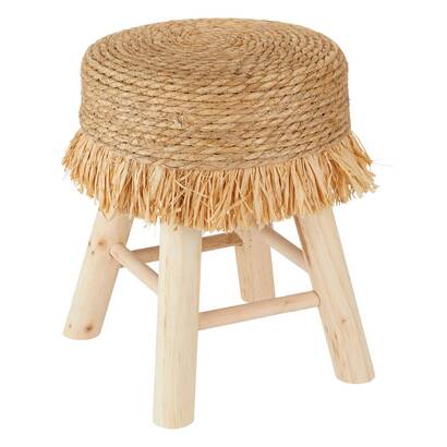 Hocker "gimpo" kiefer, beige, d.30x40 cm