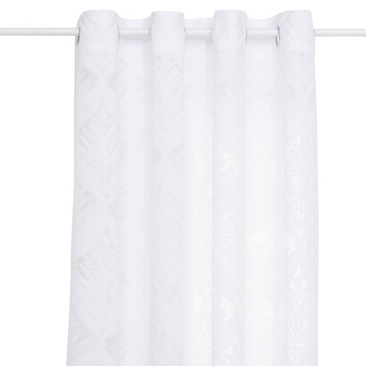Voile motiv wild "lazi" wei&szlig;, 140x240 cm