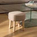 Hocker "Adriel" Pappel, Beige, D. 35x35 cm Beige
