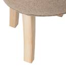 Hocker "Adriel" Pappel, Beige, D. 35x35 cm Beige