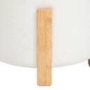 Hocker "Bansa" Schleife, Bambus, Weiß, D.37,5x32 cm Weiß